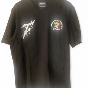 Tenaciti Black “Loyalty Honor Respect” Skull & Rose Graphic T-Shirt – Size M